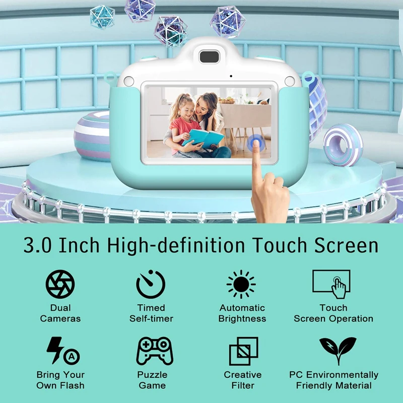 

DIY Digital Children Camera 3.0 Inch HD Screen Mini Camera Kids Cartoon Cute Toys Outdoor for Children Baby Gifts