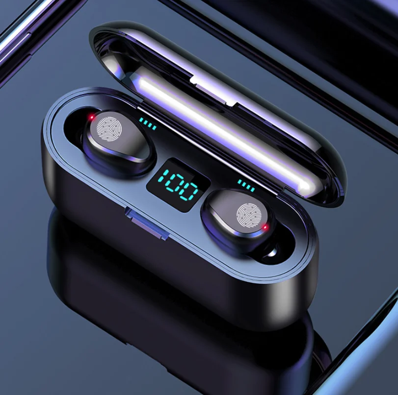 Беспроводные наушники Bluetooth V5.0 F9 TWS спортивные стерео Бас шумоподавление