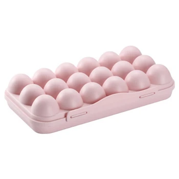 

2Pcs 18 Grids Egg Storage Box Portable Anti-Collision Egg Storage Box Refrigerator Shatterproof Egg Box Refrigerator Organizer