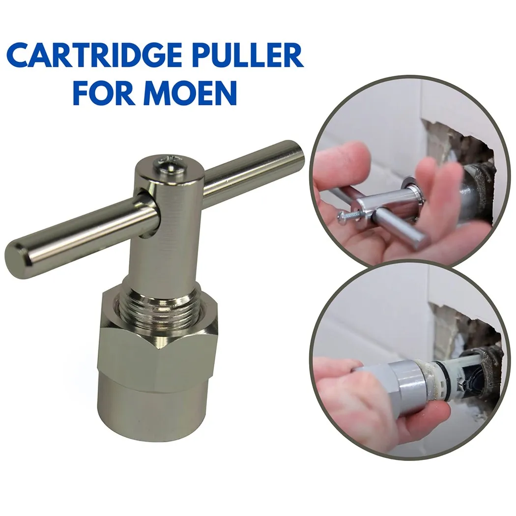 Cartridge Puller Tool For Moen Sink Bathroom Shower Tub Faucets Install Repair Removal for Brass and Plastic Cartridges