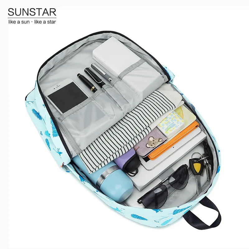 Double-shoulder Bag Female Junior Middle School Student's Bag Waterproof Campus Large-capacity Computer Backpack