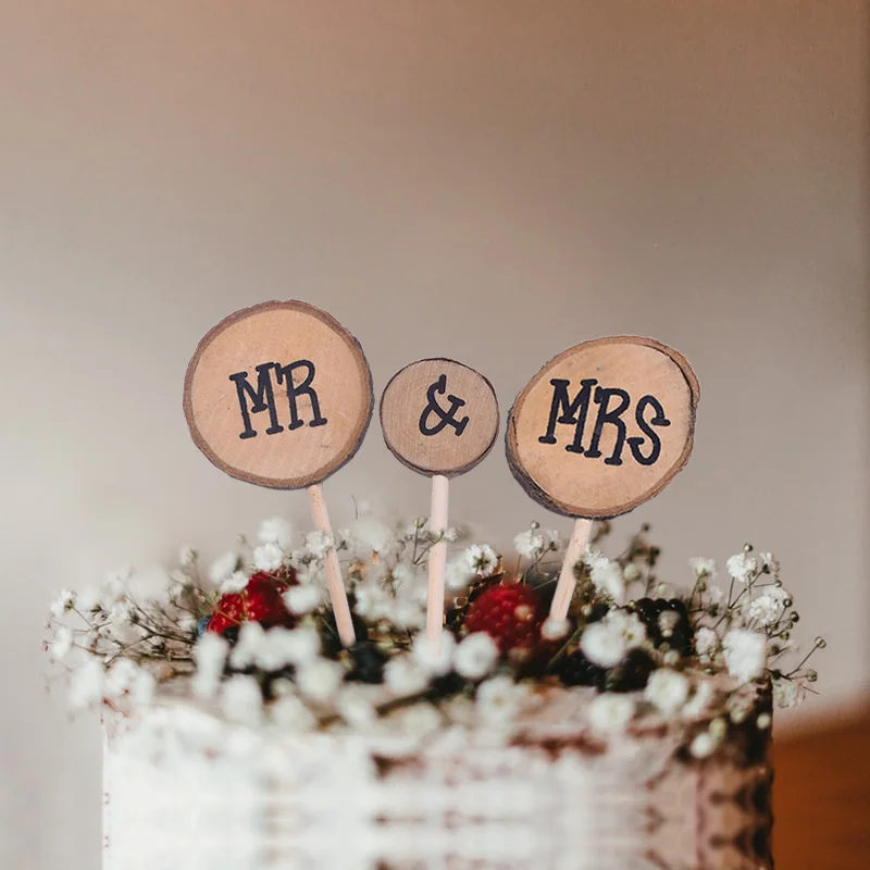 1 шт. Mr Mrs торт Топпер DIY лазерная резка дерева Топпер для торта Love для свадебного торта украшения выступает поставок СР реквизит для фото вечеринок