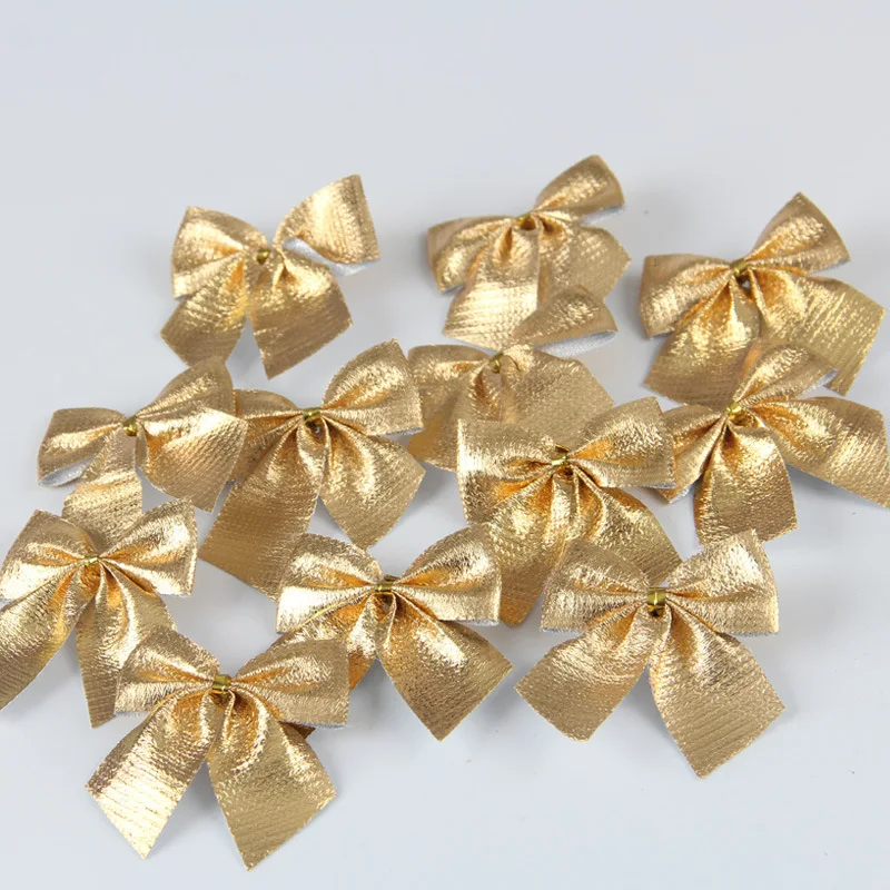 

36pcs Merry Christmas Ornament Solid Bow Decoration for Home Tree Pendant DIY Crafts New Year Decor Supply Adornos De Navidad