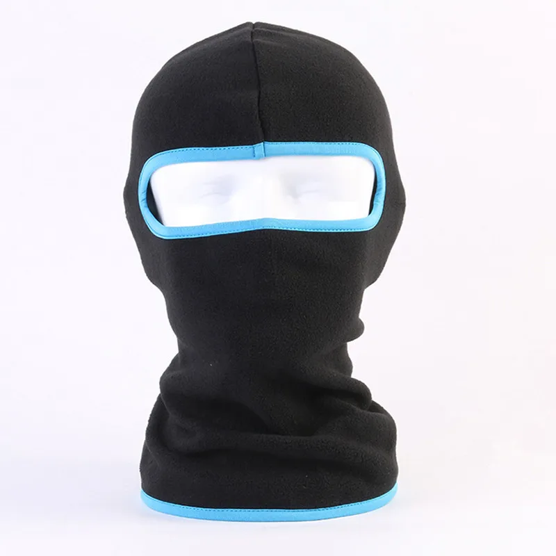 Black Blue Уличная теплая маска, шапка для лыжного велосипеда, термальная Балаклава, маска для лица, полное покрытие, головной убор для лица - Цвет: Black Blue