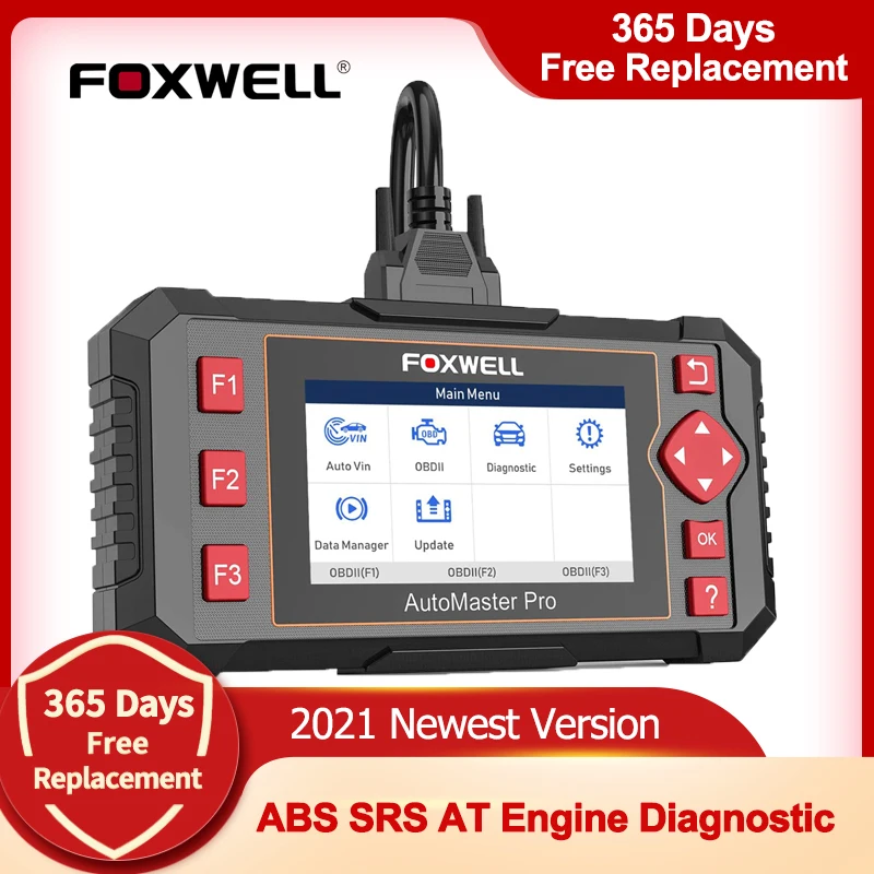 OBD2 Scanner Code-Reader Car-Diagnostic-Tool FOXWELL Turn-Off-Light Elite SRS NT604 Transmission-Enigne