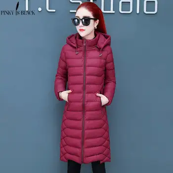 

PinkyIsBlack 2019 High Quality Warm Winter Jacket Women Hooded Plus Size 4XL Long Parkas Outwear Warm Hooded Winter Coat Women