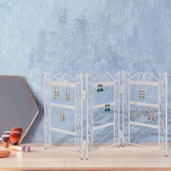 

Home Creative Openwork Hanging Jewelry Gift Earrings Foldable Storage Rack Suction Cup Dish Cloths Holder Scrubbers Soap Storag