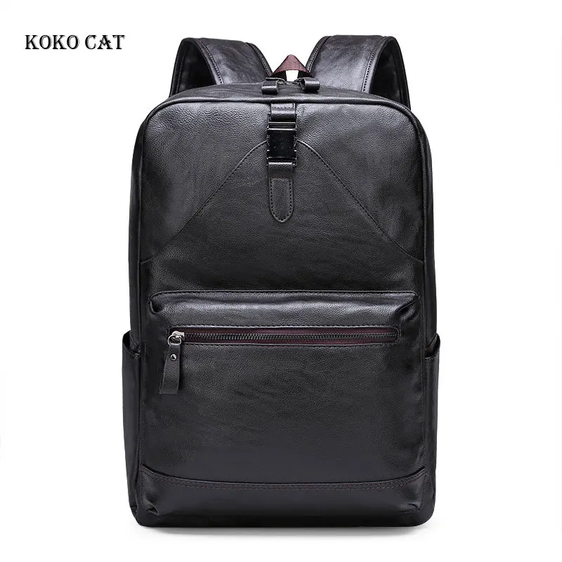 Мужские рюкзаки из искусственной кожи, черные школьные сумки для подростков мальчиков, Студенческая сумка для книг, рюкзаки для ноутбука, дорожные сумки, mochila masculina