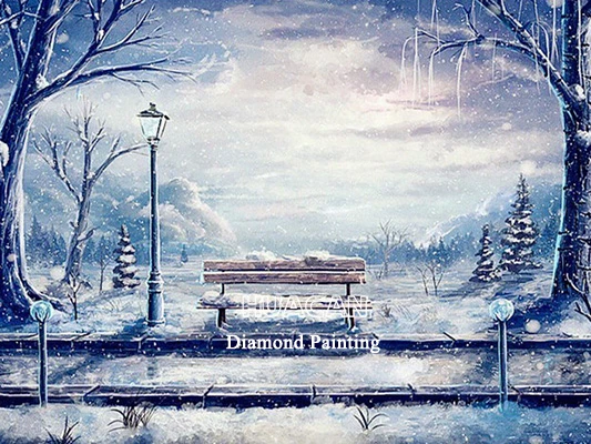 AP1-1445 Huacan Winter Diamond Painting New Arrivals Farmhouse Home Decor Mosaic House Embroidery Christmas Diamond Art - Цвет: AP1-1445