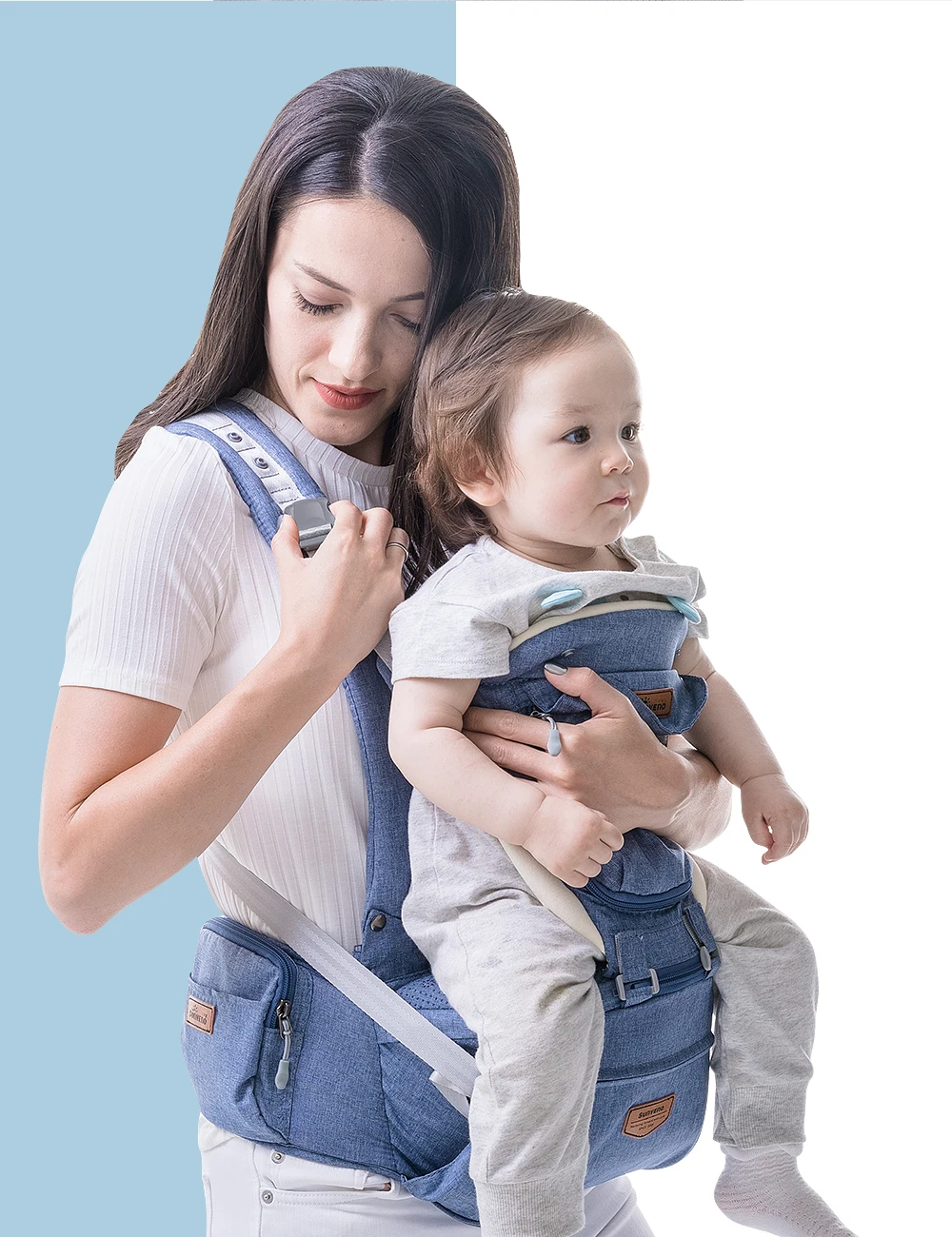 Ergonomic baby carrier Thigh seat for baby