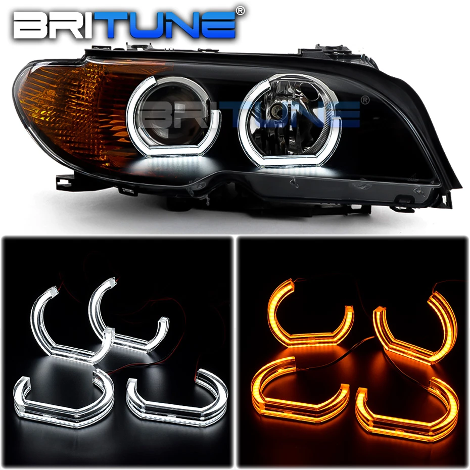 Luces LED de Ojos de Ángel para coche, accesorio para BMW Serie 3, Coupe Convertible, anillos de Halo, Tuning, faro de xenón, DRL, DTM, lámpara de conmutación, reequipamiento de iluminación