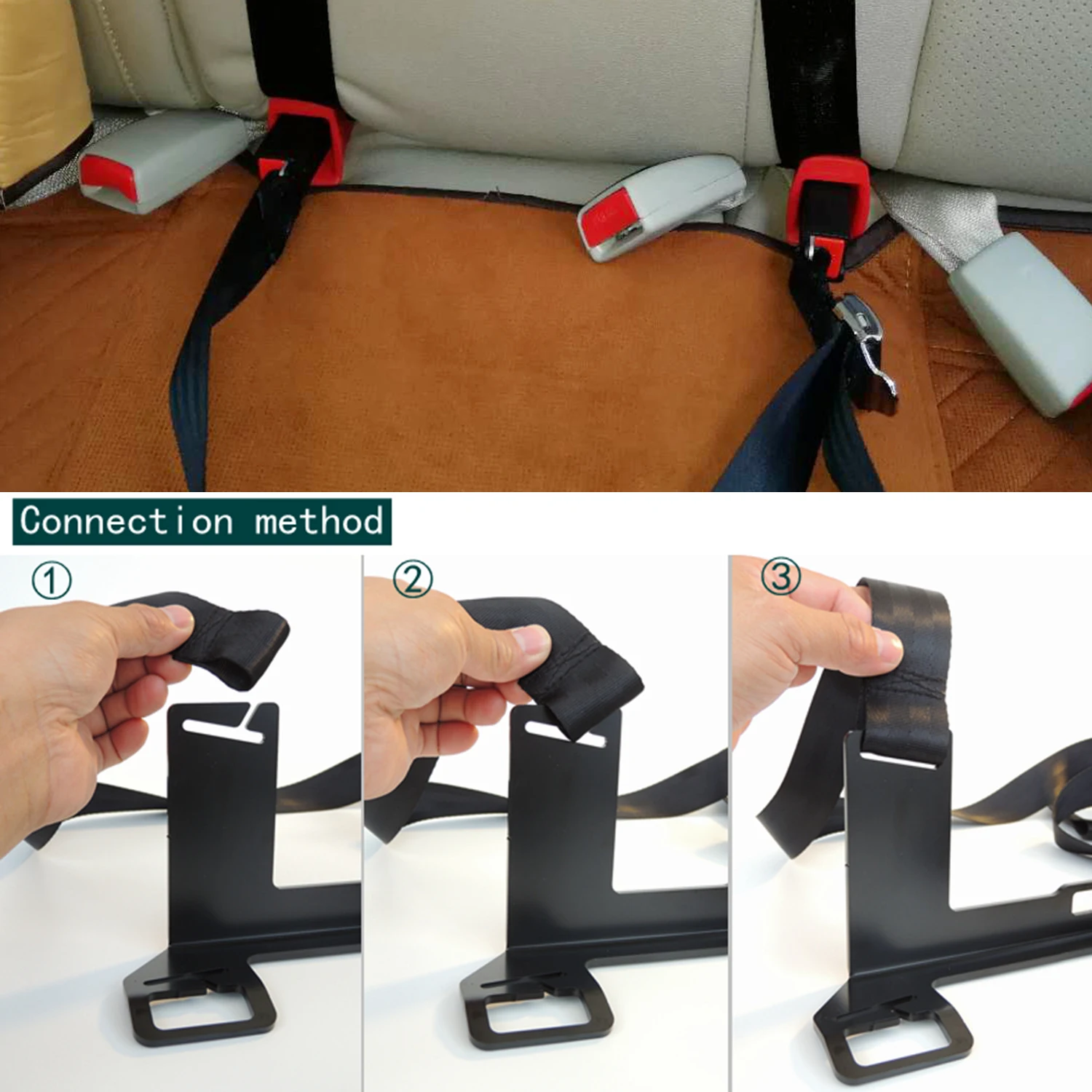 Universal Seat Latch Isofix Belt Interfaces Guide Retainer Thicken