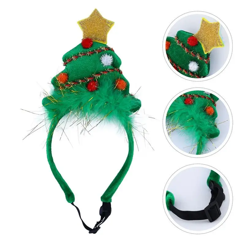 

Christmas Headband Creative Pet Hair Hoop Christmas Tree Headdress Funny Hair Hoop Pet Cat Dogs Puppy Headband Hair Accessories