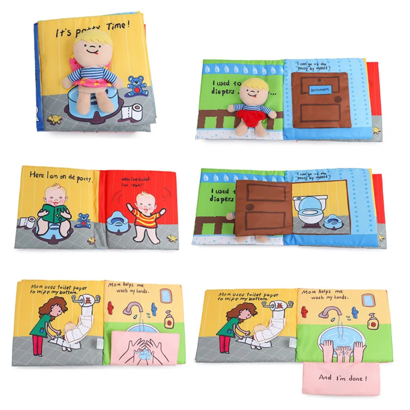 Carton Baby Toys Soft Cloth Books Rustle Sound Infant Educational rabbit Stroller Rattle Newborn Crib Bed Baby Toys 0-24 Months