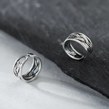 

100% 925 Solid Real Sterling Thai Silver Ear Cuff Clip On Earrings For Women Girl Without Piercing Earings Jewelry
