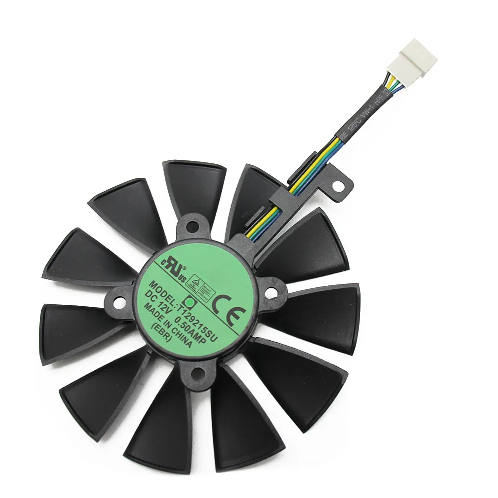 For ASUS Strix GTX 1060 OC 1070 1080 GTX 1080Ti RX 480 T129215SU 87MM Graphics Card Cooler Fan For ASUS Strix GTX 1060 OC 1070 1080 GTX 1080Ti RX 480 T129215SU 87MM Graphics Card Cooler Fan