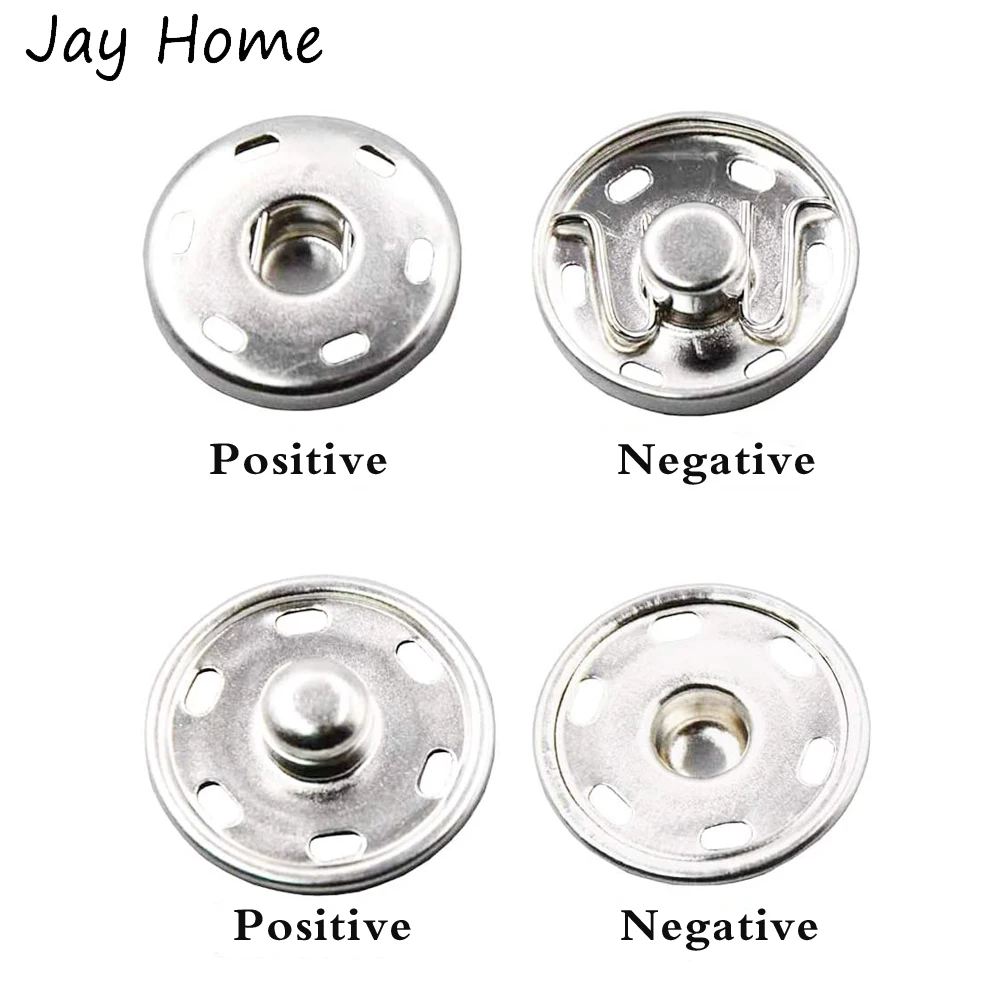 100/50PCS Press Buttons Sew on Snap Buttons Metal Snap Fastener Buttons Press Button for DIY Garment Sewing Clothing 8/10MM 3