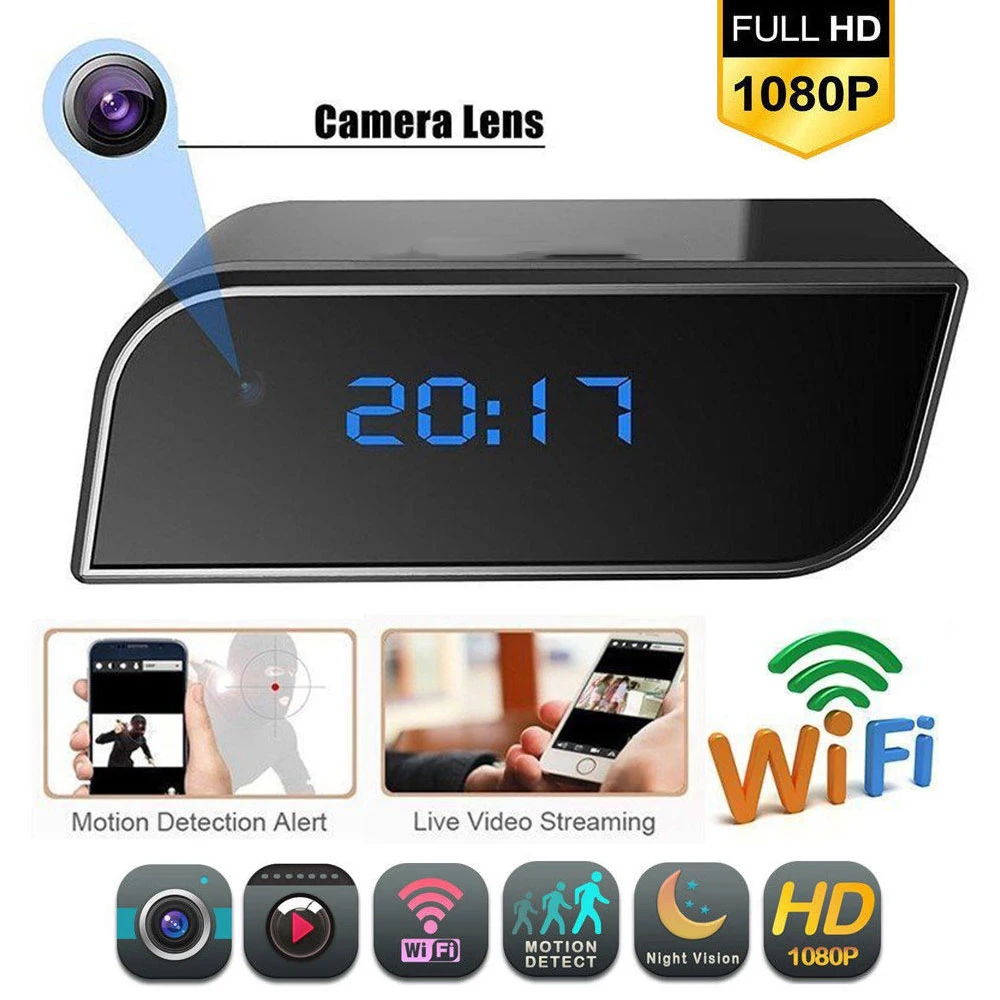 1080P Wifi clock mini camera Oculta Video audio DVR Recorder Motion Sensor Night Vision Home Security IP Cam P2P micro Camcorder |