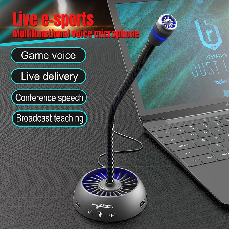 SeenDa Professional RGB Wired Microphone luminous flexible Mic USB Mini for Chat Video Conference | Электроника
