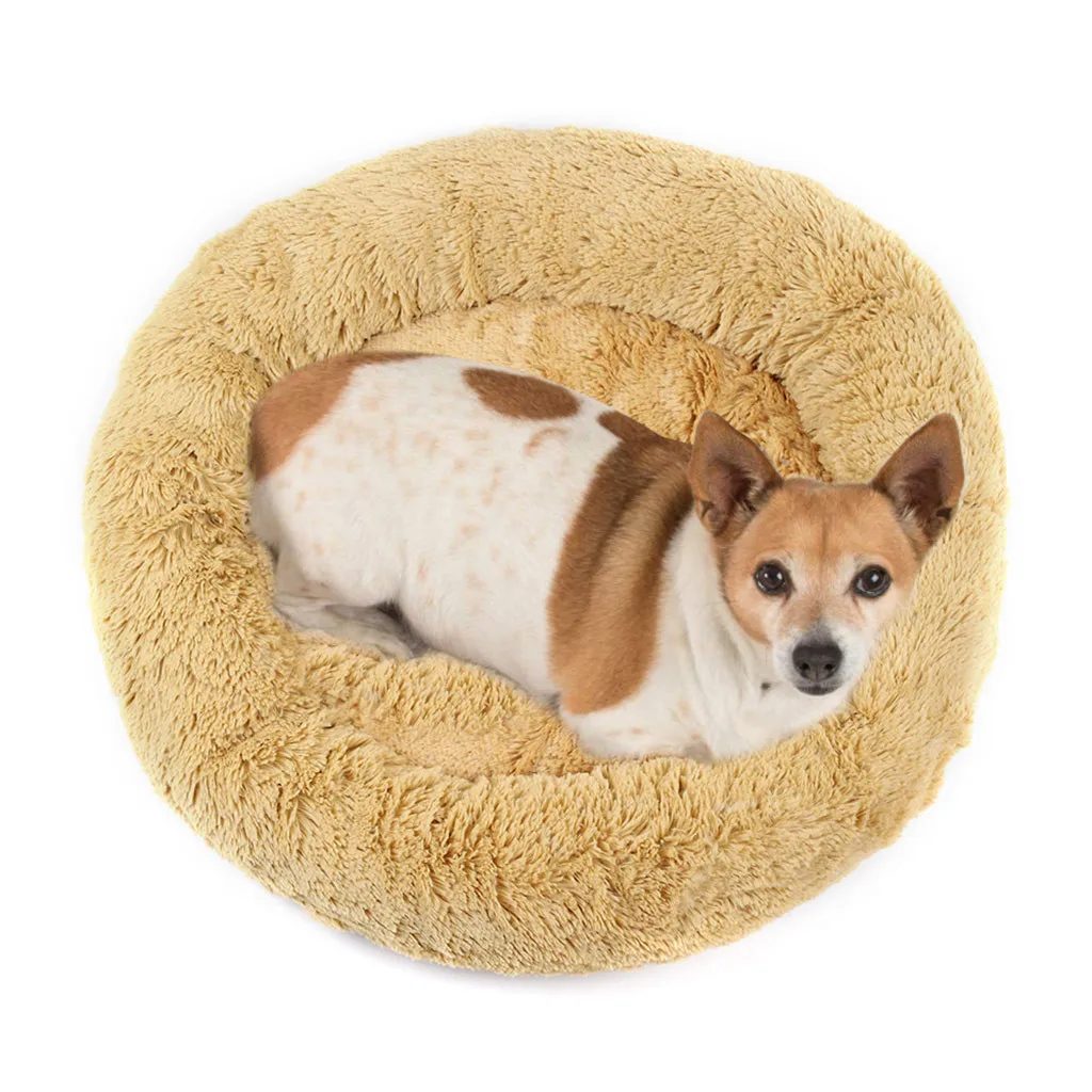 Гнездо для питомца теплая собака кошка спальный мешок для животных кровать успокаивающий сон короткая плюшевая кровать супер мягкая кровать для собаки моющаяся глубокий сон собачий домик