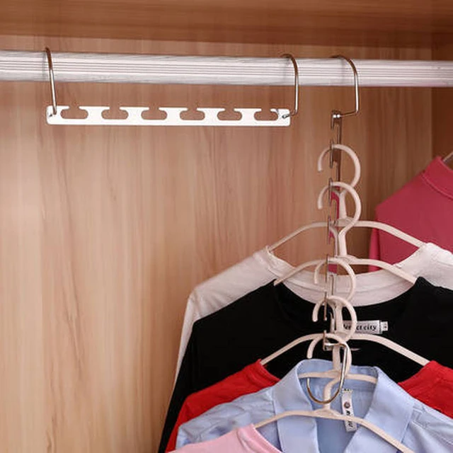 Metal Clothes Hanger Hook - Multilayer Clothing Storage Rack T-shirt Holder  Wardrobe Storage Organizer Closet Space Saver - Hangers - AliExpress