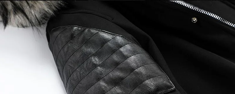 Mcikkny Men's Winter Windbreak Long Jackets Coats With Fur Collar Thermal Parkas For Male Overcoats Size S-XXL (8)