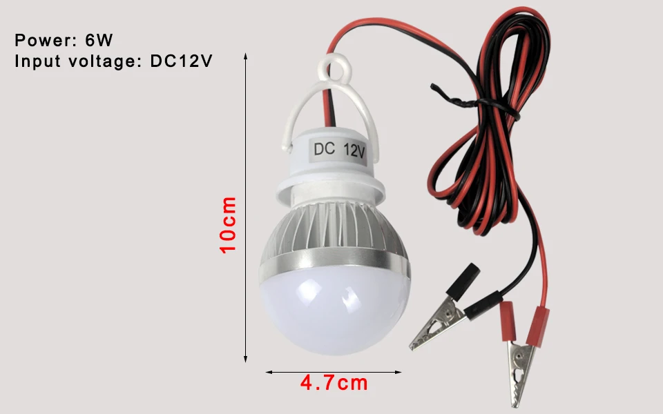 LED Lamp DC 12V Portable Bulb 5W 7W 9W 12W SMD2835 Cold/warm White Outdoor  Camp Tent Night Fishing Hanging Energy-saving lamps