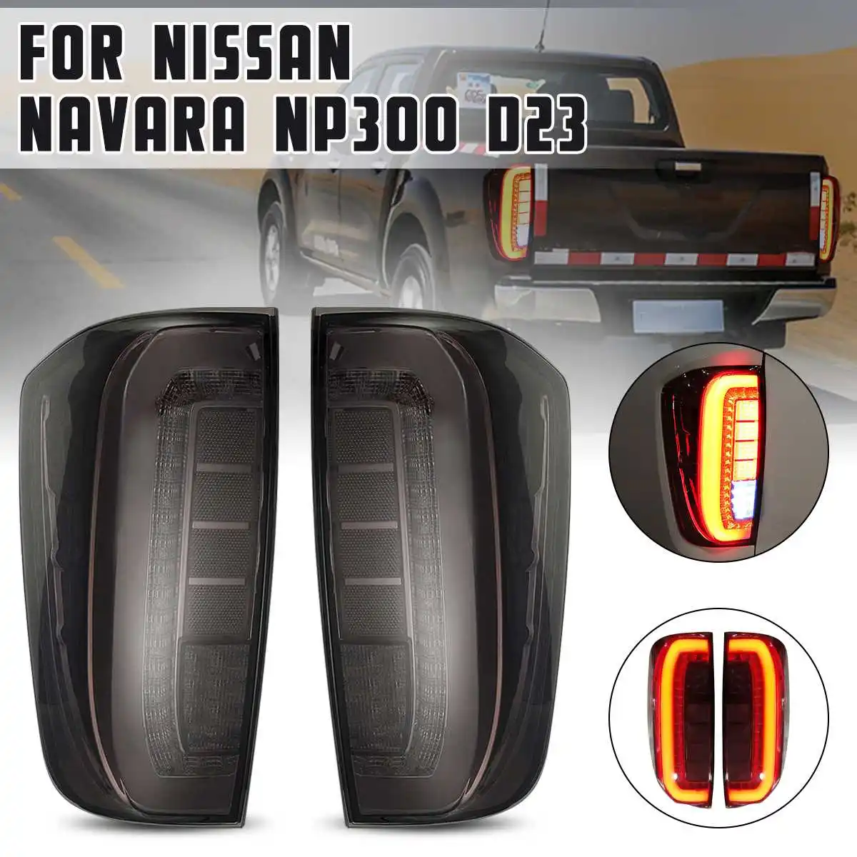 2PCS Car Rear LED Tail Light Signal Lamp Brake Lights Driving Reverse