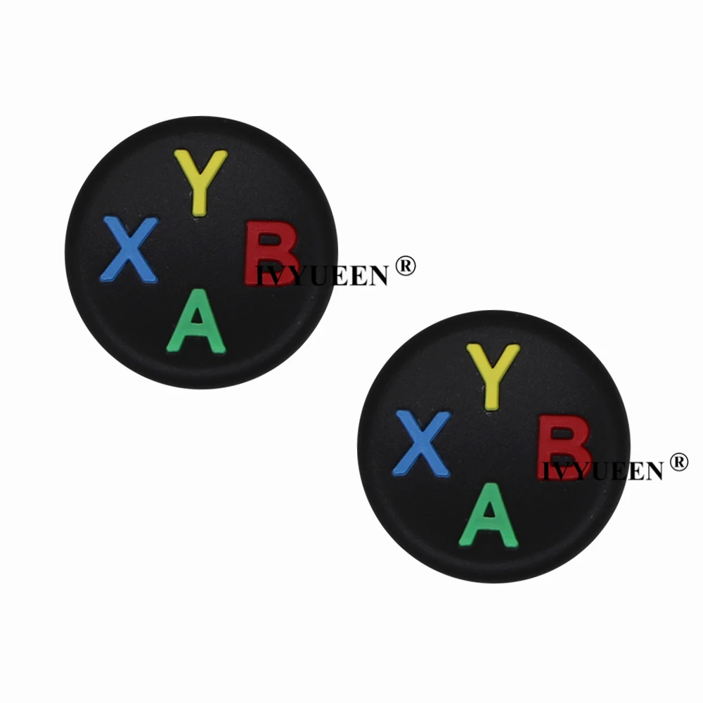 ABXY IVYUEEN 2 шт. силиконовые аналоговые ручки с черепом для sony playstation 4 PS4 Pro Slim контроллеры крышки для X Box One X/S - Цвет: ABXY