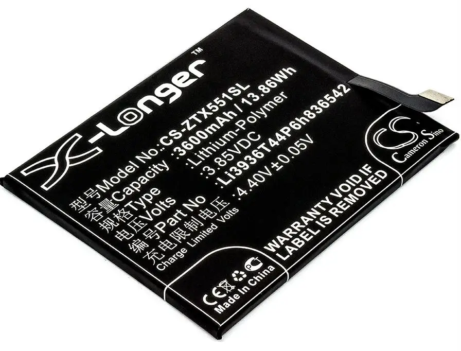 Cameron sino 3600 мАч аккумулятор для NUBIA M2 M2 Dual SIM M2 Dual SIM TD-LTE NX551J Li3936T44P6h836542 для zte Nubia M2