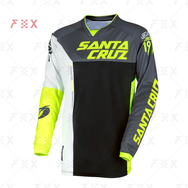 Santa Cruz Enduro Downhill Mountain Bike Jerseys MX Motocross BMX Racing Jersey DH Long Sleeve Cycling Clothes MTB FOX T-shirt B1