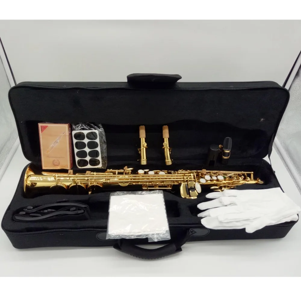 Музыкальный Fancier-клуб сопрано саксофон Conn SS-610 золотой лак b-плоский сопрано Sax 610 с Чехол мундштук камышовый шейный