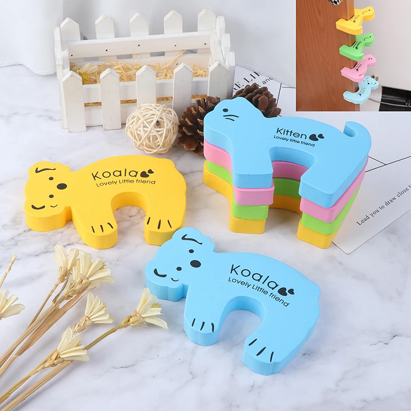 6pcs/lot Baby Safety Animal Foam Door Jammer Guard Finger Protector Stoppers Home | Мать и ребенок