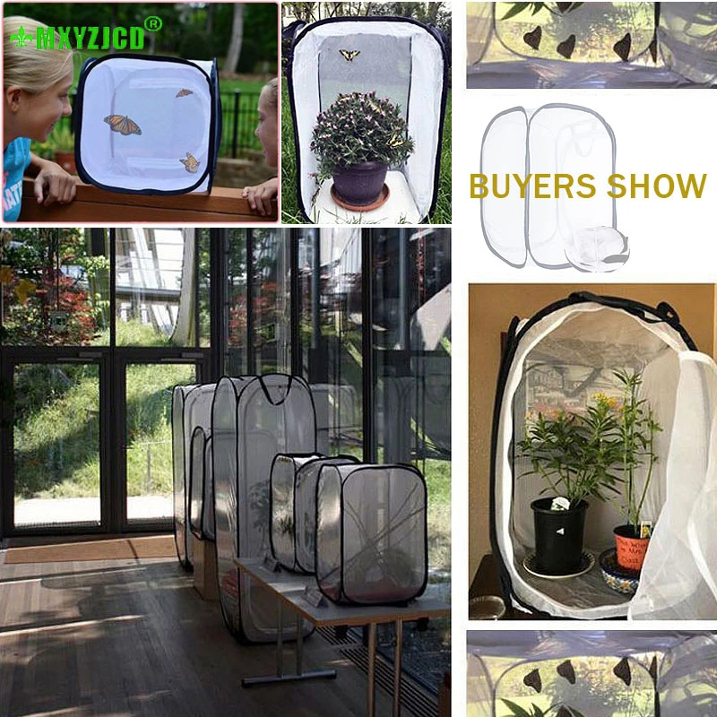 Foldable Garden Plant Grow Tent Garden Anti-Pest Network Transparent Insect Inspection Box Gardening Supplies Invernadero