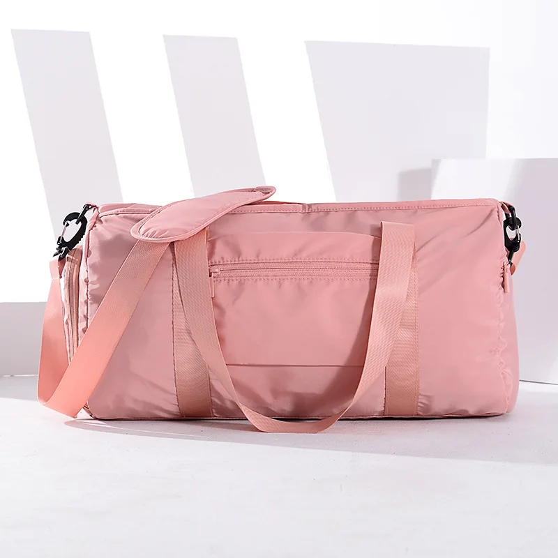 Мужская и Женская дорожная сумка для занятий йогой и фитнесом, Портативная сумка, сумка для сухой и влажной сепарации, органайзер для ручной обуви, сумка-мешок, вещевой мешок - Цвет: Pink