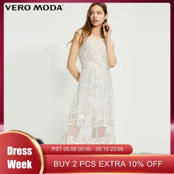 

Vero Moda Women's Gauzy See-through Floral Spliced Sleeveless Dress | 31926Z537