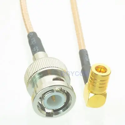 

DHL 50pcs BNC male plug to SMB female jack right angle RG316 Jumper pigtail 8" cable 22j