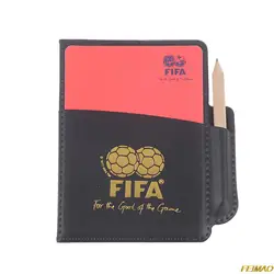 1 Pc Sport Football Soccer Referee Wallet Notebook With Red Card And Yellow Card Useful Referee Tool Accessories