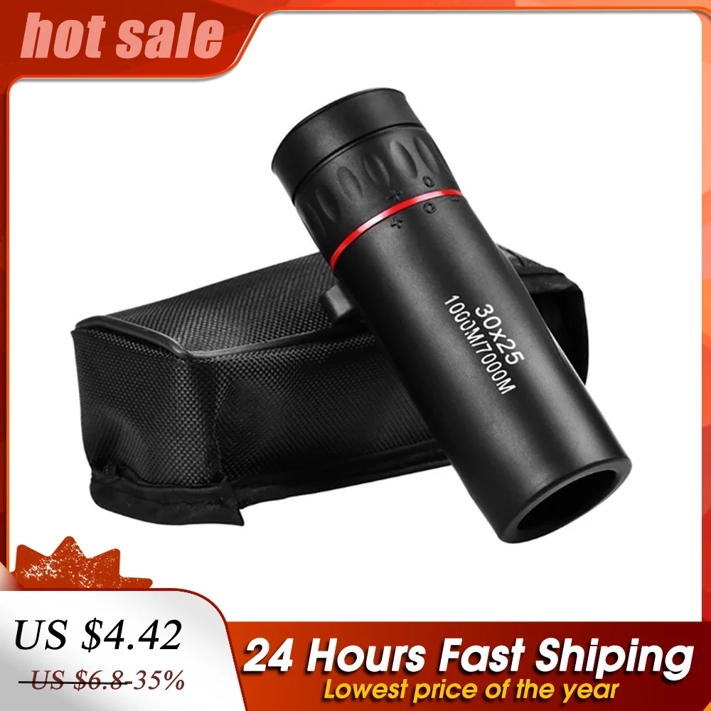 Monocular Telescope Mini HD 30x25 Military-Zoom Field-Of-View Large Portable 10X