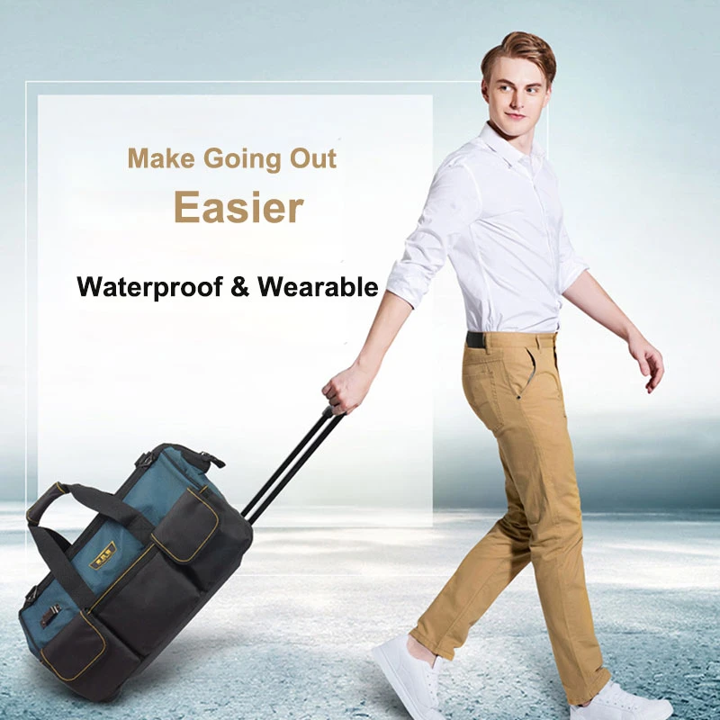 de herramientas con ruedas para electricista profesional, de almacenamiento, reparación de Oxfords, cinturón de vacío grande|Estuches de herramientas| - AliExpress