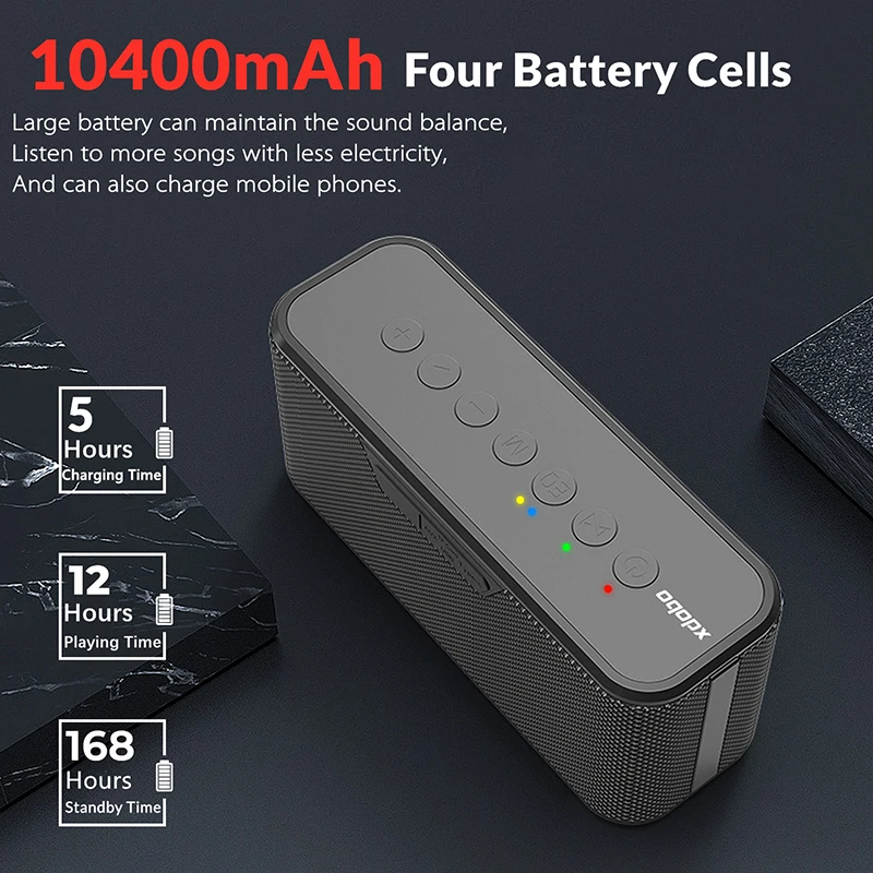 XDOBO X8 Plus Wireless Bluetooth Speaker Portable Sound Column 80W Subwoofer for Mobile Phone Charging