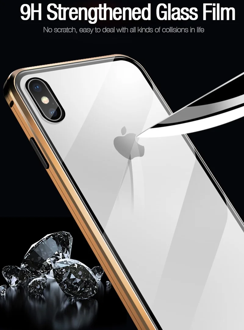 Анти-пип конфиденциальности Магнитный стеклянный чехол для телефона для iPhone 11 Pro Max двухсторонний антишпионский чехол для iPhone 7 8 Plus X XS XR