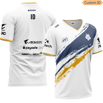 

G2 Esports Team T Hemd Uniform Jersey 2019 V-neck Print Short Polyester Regular Youthful Vitality