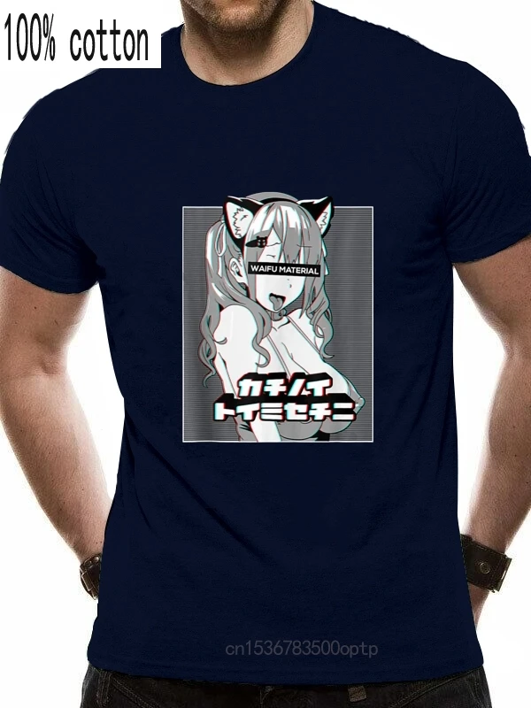 Футболка Ahegao Jake с изображением в стиле аниме и Неко Косплэй комплект из черной