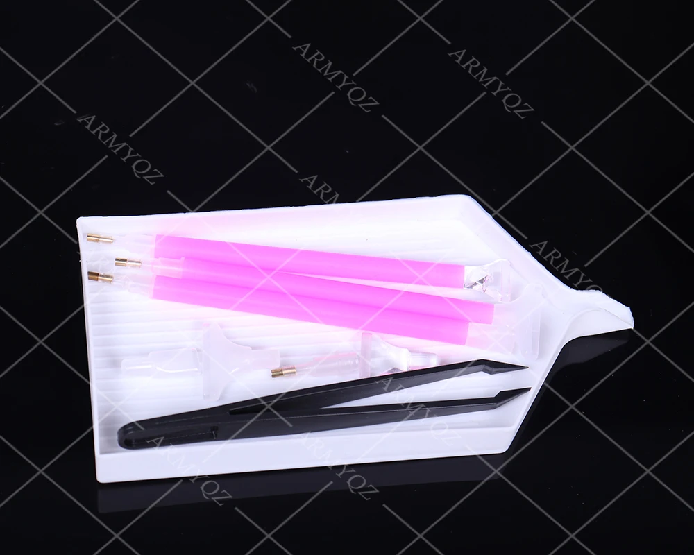 

Diamond Mosaic Embroidery Tweezers/1369 pen head/glue/plastic Tray Set DIY Diamond Painting Cross Stitch Sewing Accessories Tool