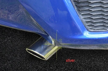 

Lapetus Silver Exhaust Muffler Tip End Pipe Cover Fit For Honda FIT JAZZ 2014 2015 2016 Stainless Steel Accessories Exterior