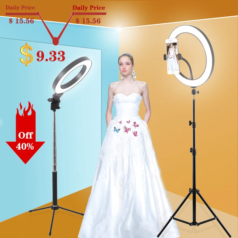 

Orsda Led Ring Light selfie ringlight lamp video Studio light ring lamp with tripod for photo Youtube tik tok hight 3500-5500k