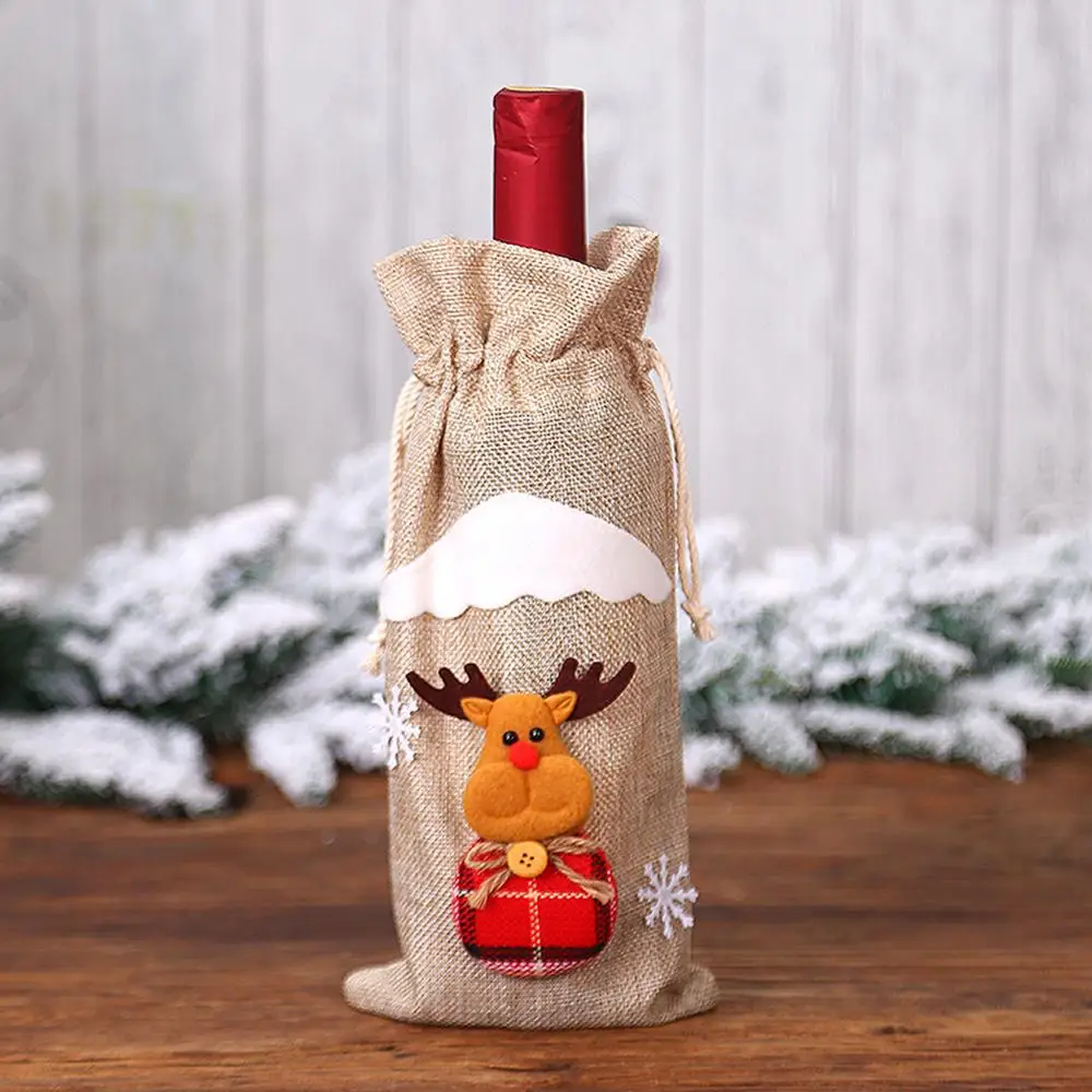 Noel, Рождественский чехол для бутылки вина, Санта Клауса, рождественские украшения для дома, для кухни, стола, ужина, вечерние украшения - Цвет: 30