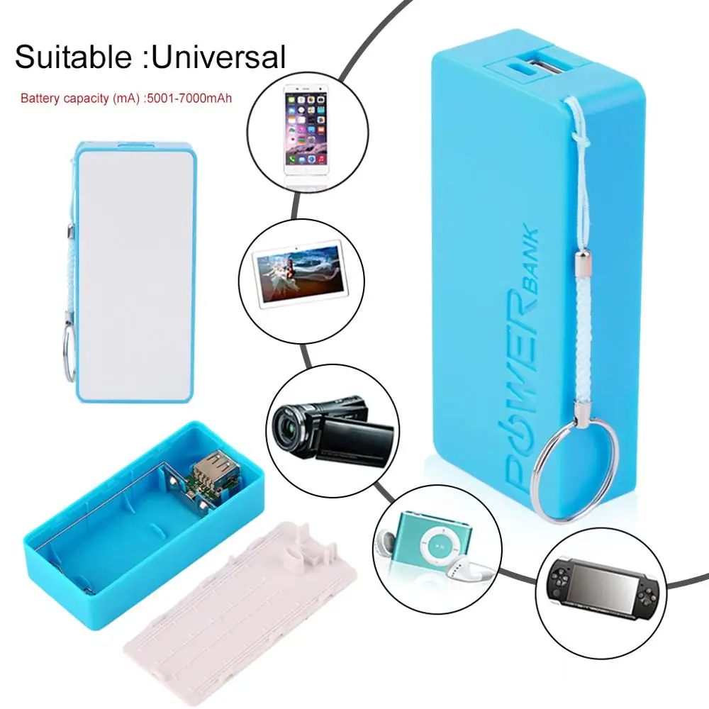 5600mAh 5V USB DIY Powerbank Case Portable External 2X18650 Battery Storage Box Power Bank Case Box Shell For Mobile Phones