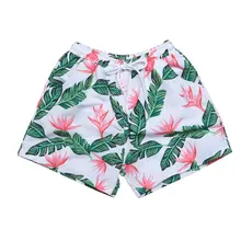 Модный дизайн дышащая для взрослых и детей Для мужчин быстросохнущие летние Пляжные шорты с цветочным принтом спортивная спортивные шорты для бега